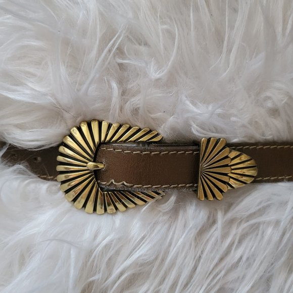 Stunning Antique Vintage Brass Concho Belt Size Small - Picture 2 of 16